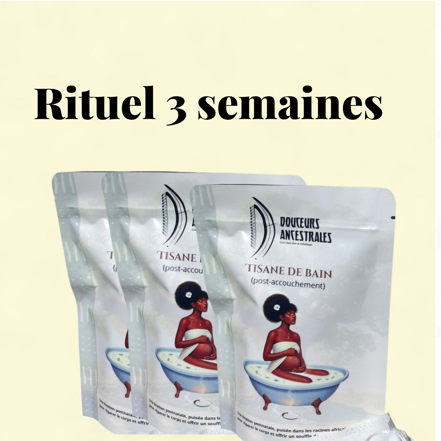 3× TISANE DE BAIN (Rituel détox post-partum inspiré des traditions africaines).